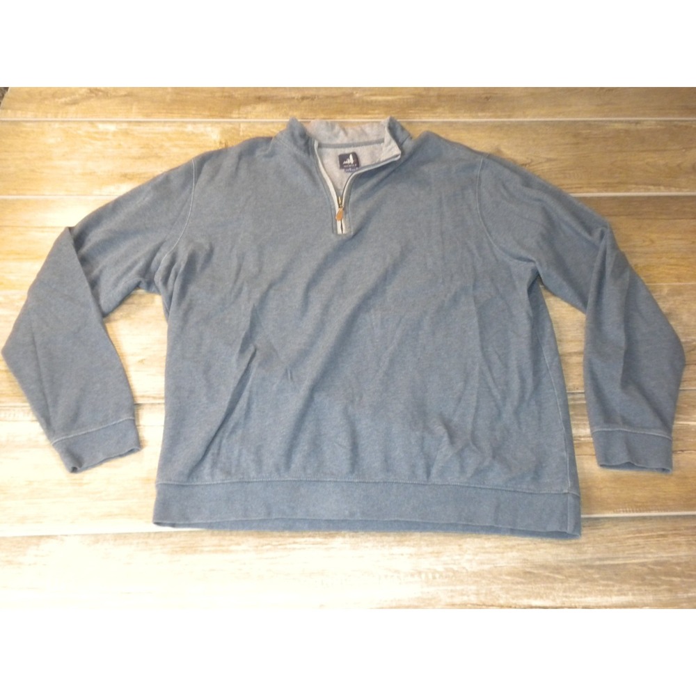 Johnnie-O Sully Sweater Mens XL Blue 1/4 Zip Pullover Breathable Golf Layer